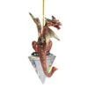 3.5 In. Diamond Dragon Gothic Holiday Ornament -Christmas Decor Shop design toscano single christmas ornaments qs94881 64 1000