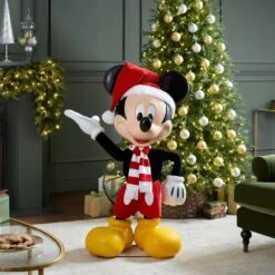 Disney 4 Ft. Animated Holiday Mickey Mouse A5 -Christmas Decor Shop disney christmas animatronics 25sv24951 e1 1000