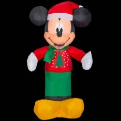 Disney 3.5 Ft. Pre-lit Inflatable Airblown Mickey In Christmas Sweater -Christmas Decor Shop disney christmas inflatables 114823 44 1000