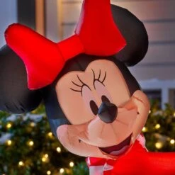 Disney 5 Ft. Animated Inflatable Minnie With Mickey Popping Out Of Present Scene -Christmas Decor Shop disney christmas inflatables 117440 1d 1000