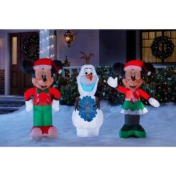 Disney 4 Ft. Inflatable Olaf With Snowflake Scarf 10 Disney 4 Ft. Inflatable Olaf With Snowflake Scarf -Christmas Decor Shop disney christmas inflatables 117476 40 1000