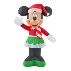 Disney 3.5 Ft. Inflatable Minnie Mouse In Holiday Outfit