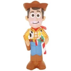 Disney 3.5 Ft. Pre-Lit Inflatable Airblown Woody With Candy Cane -Christmas Decor Shop disney christmas inflatables g 115169 44 1000