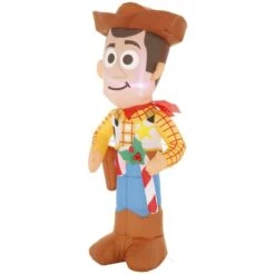 Disney 3.5 Ft. Pre-Lit Inflatable Airblown Woody With Candy Cane -Christmas Decor Shop disney christmas inflatables g 115169 c3 1000