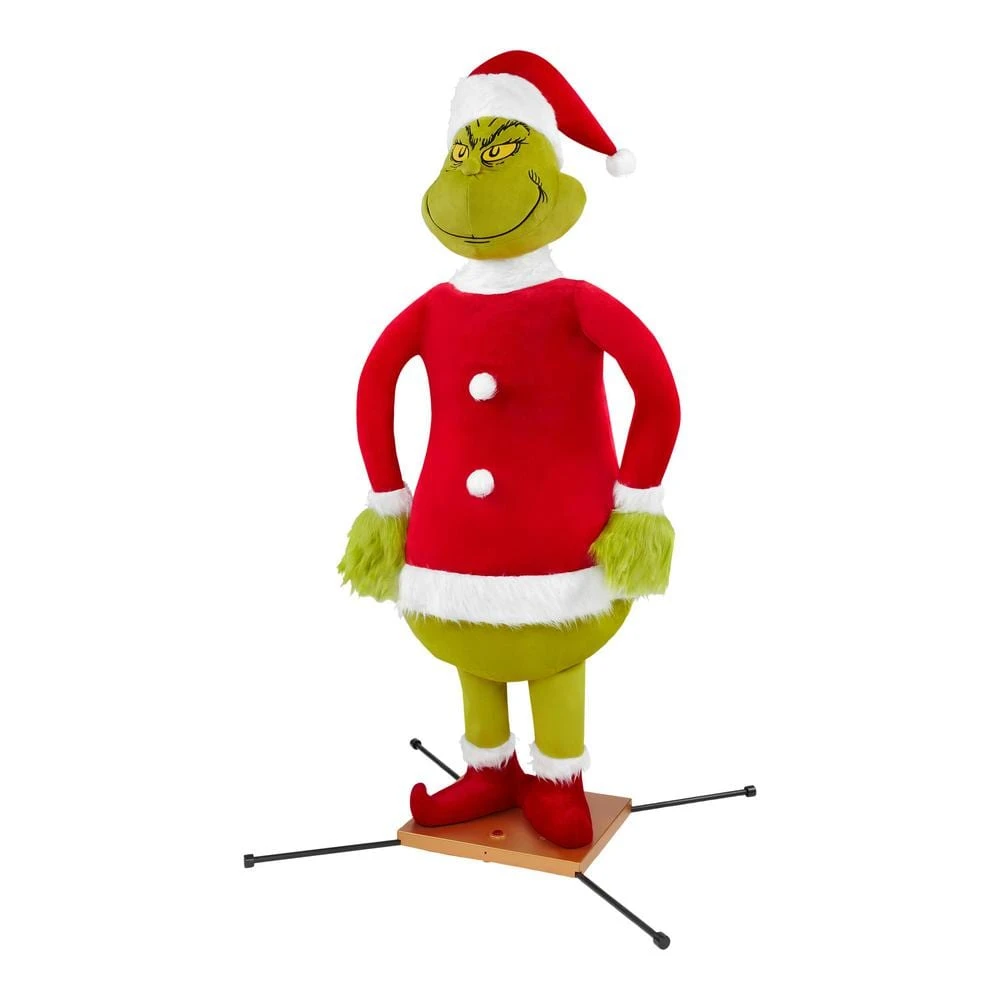 Dr. Seuss 68.9 In Animated Christmas Grinch With Sound Yard Sculpture 5 Dr. Seuss 68.9 In Animated Christmas Grinch With Sound Yard Sculpture - Image 3