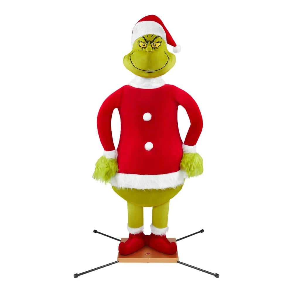 Dr. Seuss 68.9 In Animated Christmas Grinch With Sound Yard Sculpture 3 Dr. Seuss 68.9 In Animated Christmas Grinch With Sound Yard Sculpture