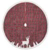 48 In. Red Plaid Tree Skirt Deer Applique -Christmas Decor Shop dyno christmas tree skirts 32637383 64 1000
