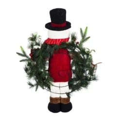 Evergreen 18 In. Noel Santa And Snowman Standing Plush LED Decor -Christmas Decor Shop evergreen christmas centerpieces 8led203 4f 1000