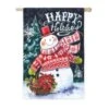 Evergreen 28 In. X 44 In. Norwegian Christmas Snowman And Santa House Suede Flag 2 Evergreen 28 In. X 44 In. Norwegian Christmas Snowman And Santa House Suede Flag -Christmas Decor Shop evergreen christmas garage door decorations 13s4005fb 64 1000