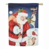 Evergreen 28 In. X 44 In. Santa And Friends House Suede Flag 1 Evergreen 28 In. X 44 In. Santa And Friends House Suede Flag -Christmas Decor Shop evergreen christmas garage door decorations 13s8655 64 1000