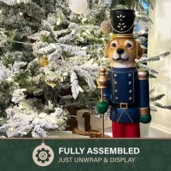 32 In. Nutcracker Puppy Holding Scepter Christmas Decoration -Christmas Decor Shop fraser hill farm christmas figurines ffrs032 0dog mlt 1d 1000