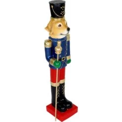 32 In. Nutcracker Puppy Holding Scepter Christmas Decoration -Christmas Decor Shop fraser hill farm christmas figurines ffrs032 0dog mlt 1f 1000