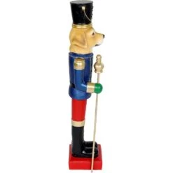 32 In. Nutcracker Puppy Holding Scepter Christmas Decoration -Christmas Decor Shop fraser hill farm christmas figurines ffrs032 0dog mlt 44 1000