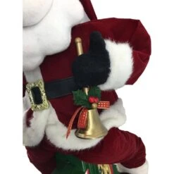 36 In. Christmas Dancing Santa Claus With Teddy Bear And Stuffed Stocking -Christmas Decor Shop fraser hill farm christmas figurines fhfsc036 2red5 40 1000