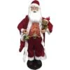 60 In. Christmas Singing And Dancing Santa Claus With Teddy Bear And Stuffed Stocking -Christmas Decor Shop fraser hill farm christmas figurines fhfsc060 2red1 64 1000