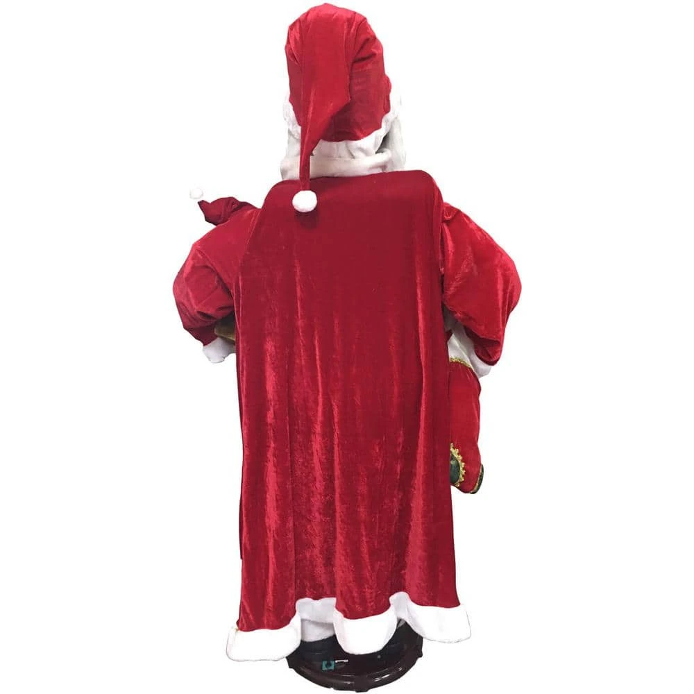 60 In. Christmas Singing And Dancing Santa Claus With Teddy Bear And Stuffed Stocking 8 60 In. Christmas Singing And Dancing Santa Claus With Teddy Bear And Stuffed Stocking - Image 6