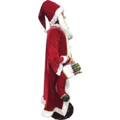 60 In. Christmas Singing And Dancing Santa Claus With Teddy Bear And Stuffed Stocking 15 60 In. Christmas Singing And Dancing Santa Claus With Teddy Bear And Stuffed Stocking -Christmas Decor Shop fraser hill farm christmas figurines fhfsc060 2red1 77 1000