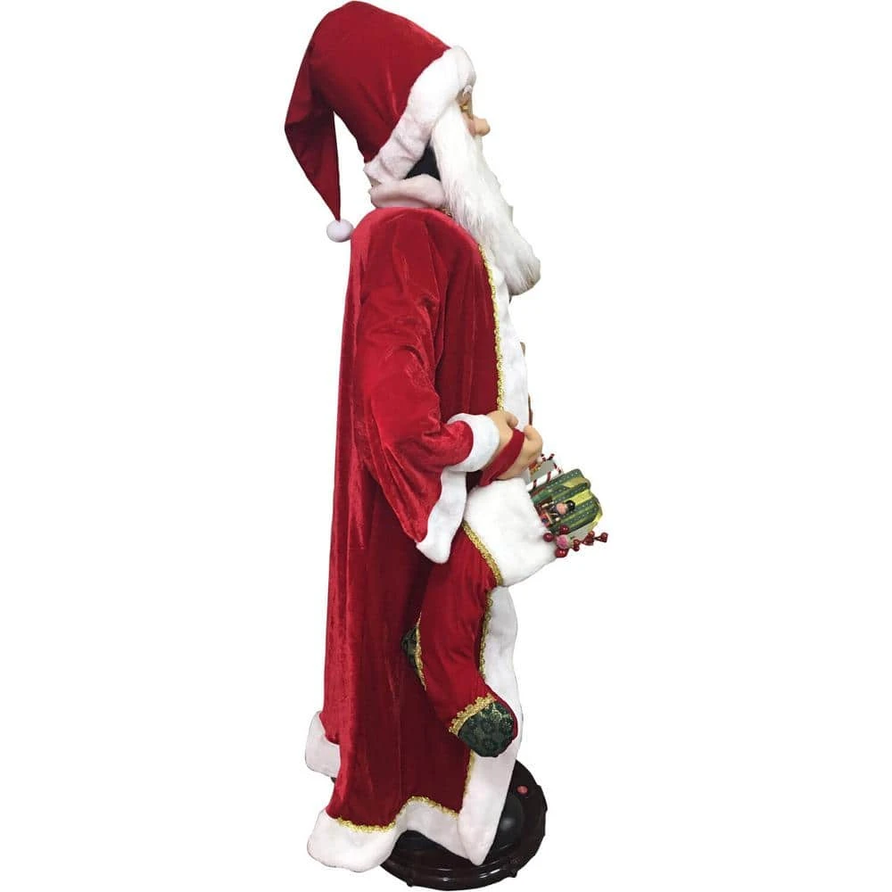 60 In. Christmas Singing And Dancing Santa Claus With Teddy Bear And Stuffed Stocking 9 60 In. Christmas Singing And Dancing Santa Claus With Teddy Bear And Stuffed Stocking - Image 7