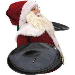 25 In. Musical Christmas Santa Claus With 2 Serving Plates -Christmas Decor Shop fraser hill farm christmas figurines fsc036 1rd2 4f 1000