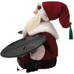 25 In. Musical Christmas Santa Claus With 2 Serving Plates -Christmas Decor Shop fraser hill farm christmas figurines fsc036 1rd2 c3 1000