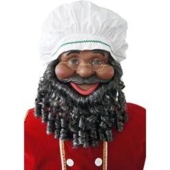 58-In African American Dancing Santa With Apron, Christmas Cookie Garland, Standing Decor, Motion-Activated Animatronic -Christmas Decor Shop fraser hill farm christmas figurines fsc058 2rd2 aa 1d 1000