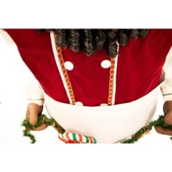58-In African American Dancing Santa With Apron, Christmas Cookie Garland, Standing Decor, Motion-Activated Animatronic -Christmas Decor Shop fraser hill farm christmas figurines fsc058 2rd2 aa 77 1000