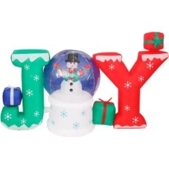 4.5-Ft. Tall Pre-Lit Inflatable JOY Snow Globe