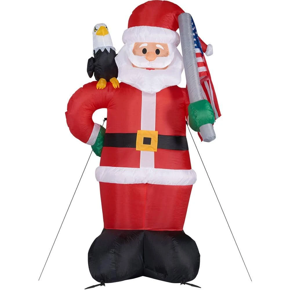8 Ft. Americana Santa With Bald Eagle Christmas Inflatable With Lights 12 8 Ft. Americana Santa With Bald Eagle Christmas Inflatable With Lights - Image 10