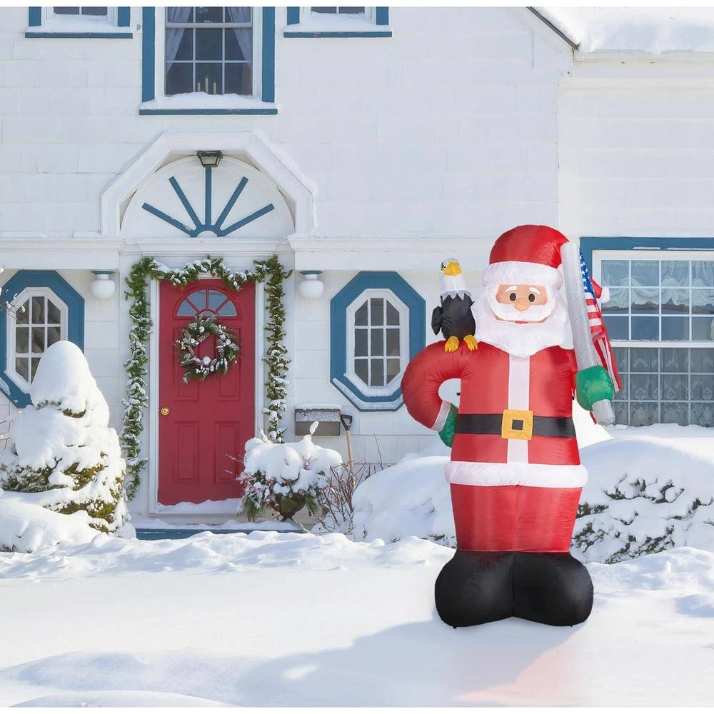 8 Ft. Americana Santa With Bald Eagle Christmas Inflatable With Lights 16 8 Ft. Americana Santa With Bald Eagle Christmas Inflatable With Lights - Image 14