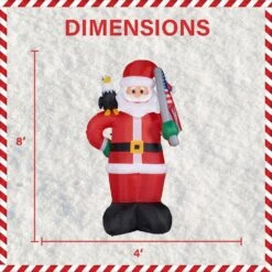 8 Ft. Americana Santa With Bald Eagle Christmas Inflatable With Lights 18 8 Ft. Americana Santa With Bald Eagle Christmas Inflatable With Lights -Christmas Decor Shop fraser hill farm christmas inflatables fhfsanta081 l 40 1000