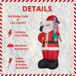 8 Ft. Americana Santa With Bald Eagle Christmas Inflatable With Lights 19 8 Ft. Americana Santa With Bald Eagle Christmas Inflatable With Lights -Christmas Decor Shop fraser hill farm christmas inflatables fhfsanta081 l a0 1000