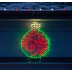 3 Ft. 156-Light LED Green/Red Round Ornament Novelty Light -Christmas Decor Shop fraser hill farm christmas novelty lights ffchled038 orn0 grn rd 44 1000