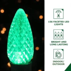 3 Ft. 156-Light LED Green/Red Round Ornament Novelty Light