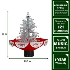 29 In. White Christmas Tree With Star Topper And Umbrella Base -Christmas Decor Shop fraser hill farm christmas tree toppers fstr029a wht 40 1000