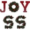 23 In. Artificial Chrismtas Wreath With 2 Garlands And J And Y Marquee Styled LED Light 2 23 In. Artificial Chrismtas Wreath With 2 Garlands And J And Y Marquee Styled LED Light -Christmas Decor Shop fraser hill farm christmas wreaths ffchdec001 joy 64 1000