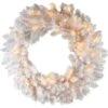 36 In. Artificial Christmas Wreath With Cool White LED Twinkle Lights -Christmas Decor Shop fraser hill farm christmas wreaths ffif036w 1wh 64 1000
