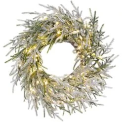 36 In. Light Flocked Battery Operated Prelit LED Artificial Christmas Wreath With Timer 28 36 In. Light Flocked Battery Operated Prelit LED Artificial Christmas Wreath With Timer -Christmas Decor Shop fraser hill farm christmas wreaths ffrf036w 5msn 76 1000