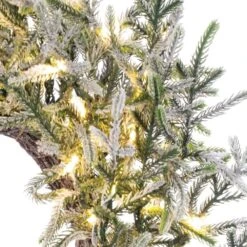 36 In. Light Flocked Battery Operated Prelit LED Artificial Christmas Wreath With Timer 27 36 In. Light Flocked Battery Operated Prelit LED Artificial Christmas Wreath With Timer -Christmas Decor Shop fraser hill farm christmas wreaths ffrf036w 5msn fa 1000