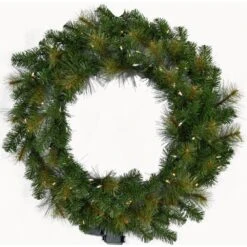 5 Ft. Artificial Pre-Lit Wreath Arrangement With Warm White LED Lights