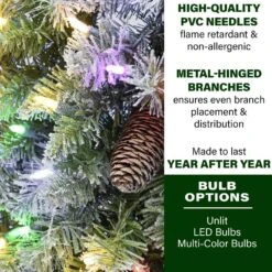 48 In. Pre-Lit LED Artificial Christmas Wreath With Pinecones -Christmas Decor Shop fraser hill farm christmas wreaths ffwra048 5sn 40 1000