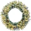 48 In. Pre-Lit LED Artificial Christmas Wreath With Pinecones -Christmas Decor Shop fraser hill farm christmas wreaths ffwra048 5sn 64 1000