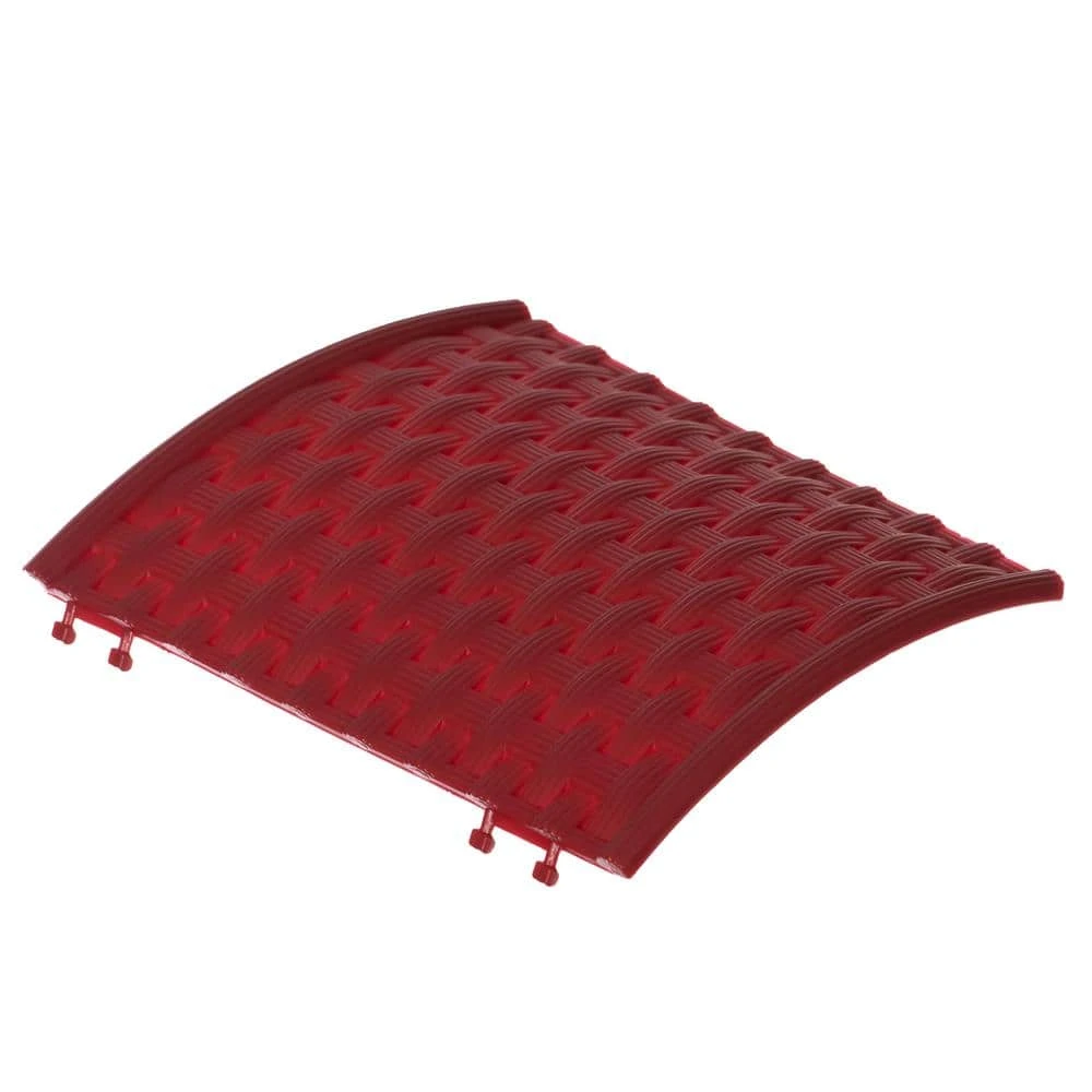 Red Plastic Large Rattan Christmas Tree Skirt 4 Red Plastic Large Rattan Christmas Tree Skirt - Image 2