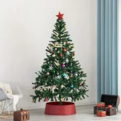 Red Plastic Large Rattan Christmas Tree Skirt 15 Red Plastic Large Rattan Christmas Tree Skirt -Christmas Decor Shop gardenised christmas tree skirts qi003957 rd 4f 1000
