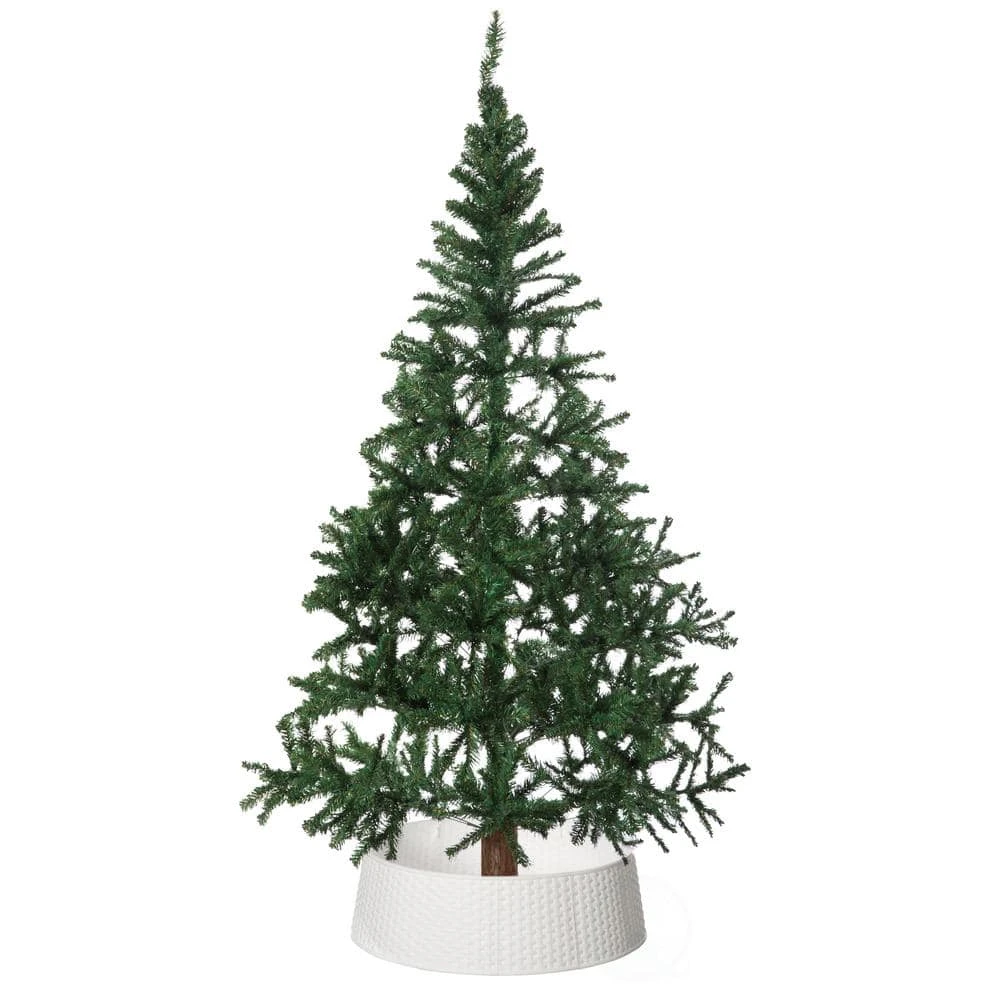 White Plastic Large Rattan Christmas Tree Skirt 3 White Plastic Large Rattan Christmas Tree Skirt