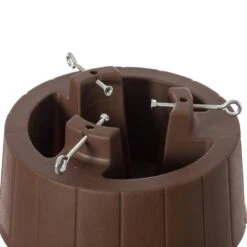 Brown Plastic Christmas Tree Stand With Screw Fastener -Christmas Decor Shop gardenised christmas tree stands qi003953 br 1d 1000