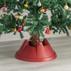 Red Plastic Christmas Tree Stand With Screw Fastener 15 Red Plastic Christmas Tree Stand With Screw Fastener -Christmas Decor Shop gardenised christmas tree stands qi004154 rd 4f 1000