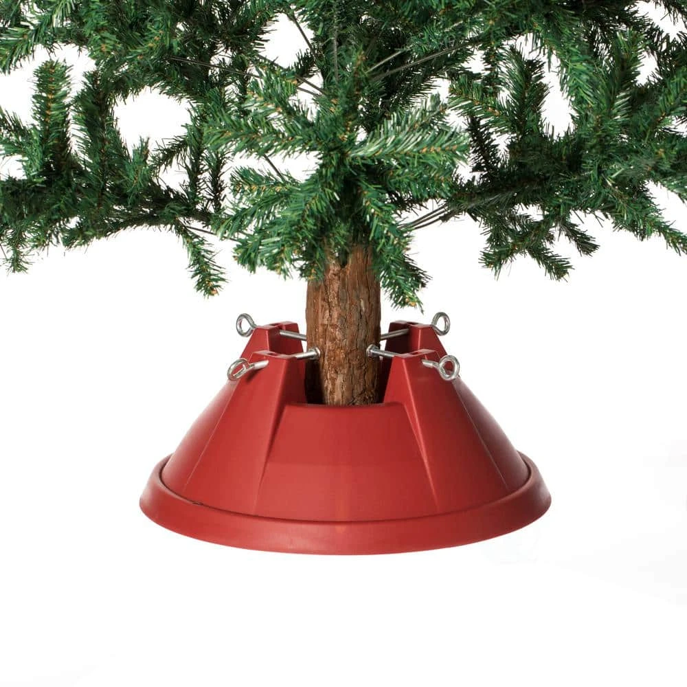 Red Plastic Christmas Tree Stand With Screw Fastener 11 Red Plastic Christmas Tree Stand With Screw Fastener - Image 9