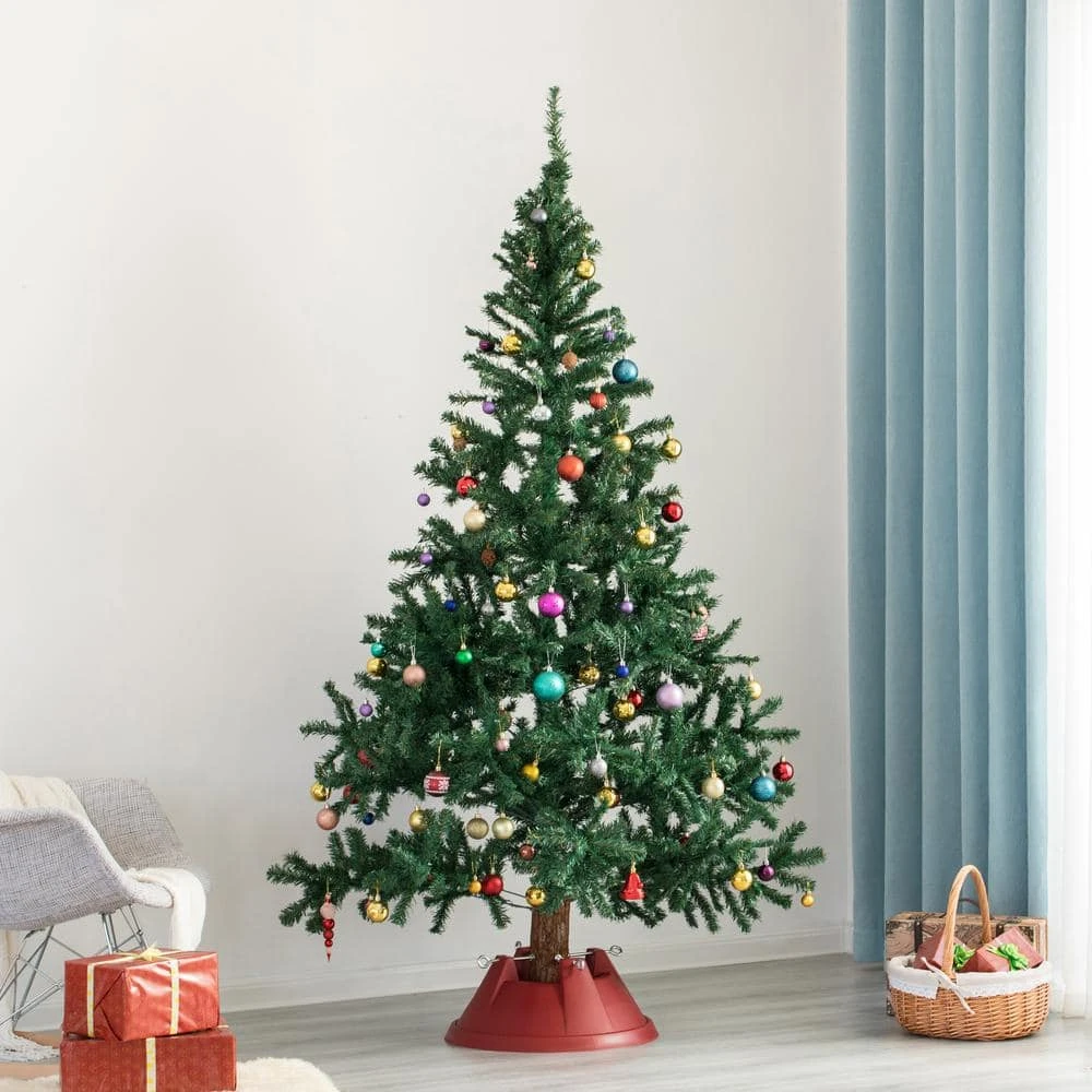 Red Plastic Christmas Tree Stand With Screw Fastener 6 Red Plastic Christmas Tree Stand With Screw Fastener - Image 4