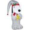 3.5 Ft. Airblown-Snoopy Holding Woodstock Platinum Accents-SM-Peanuts 1 3.5 Ft. Airblown-Snoopy Holding Woodstock Platinum Accents-SM-Peanuts -Christmas Decor Shop gemmy christmas inflatables g 118001 64 1000
