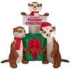 5 Ft. H. Airblown-Meercats And Christmas Gift Scene-MD -Christmas Decor Shop gemmy christmas inflatables g 16006 64 1000